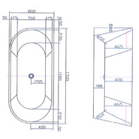 Ligbad NJOY Thalia 170x80 cm Acryl Mat Wit inclusief Afvoer en Badpotenset