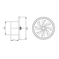 Ventilatierooster Weha Rond Afsluitbaar 10 cm RVS