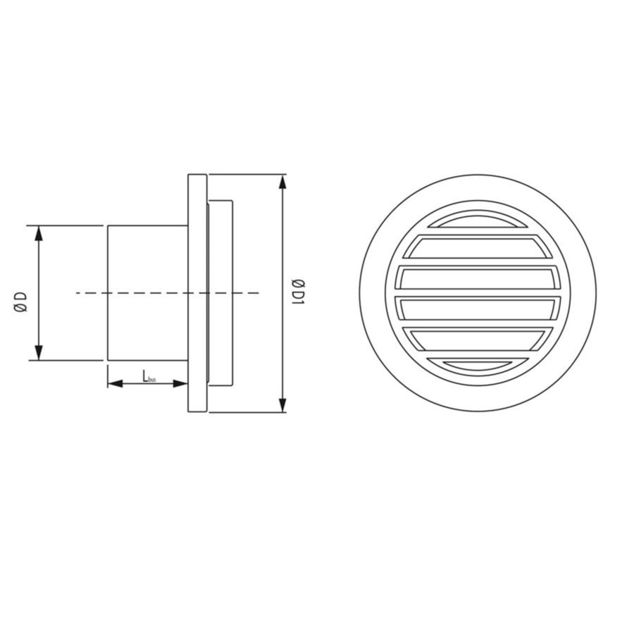 Schoepen Ventilatierooster Weha Rond 10 cm RVS