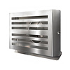 Weckx Overdruk Ventilatierooster Beta 15 cm Geborsteld RVS