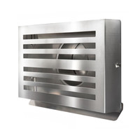 Overdruk Ventilatierooster Beta 15 cm Geborsteld RVS