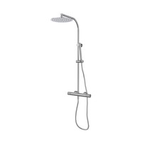 Opbouw Regendouche Set GRB Aura Ronde Douchekop ⌀25 cm en Staaf Handdouche Chroom