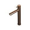 Wastafelmengkraan Brauer Copper Edition Coldstart Opbouw Hoog Korte Ronde Hendel Geborsteld Koper PVD