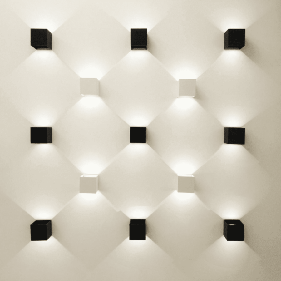 Wandlamp met LED-Verlichting NJOY Cube Zwart 6 Watt