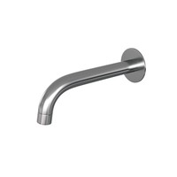 Uitloop Brauer Gebogen Incl Rozet 65mm PVD-Coating Geborsteld Nikkel