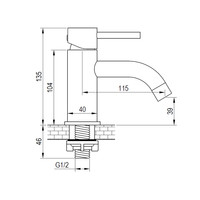 Fonteinkraan Brauer PVD-Coating Geborsteld Nikkel