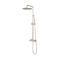 Regendouche Brauer Brushed Showerpipe met Thermostaat 30cm Geborsteld Nikkel