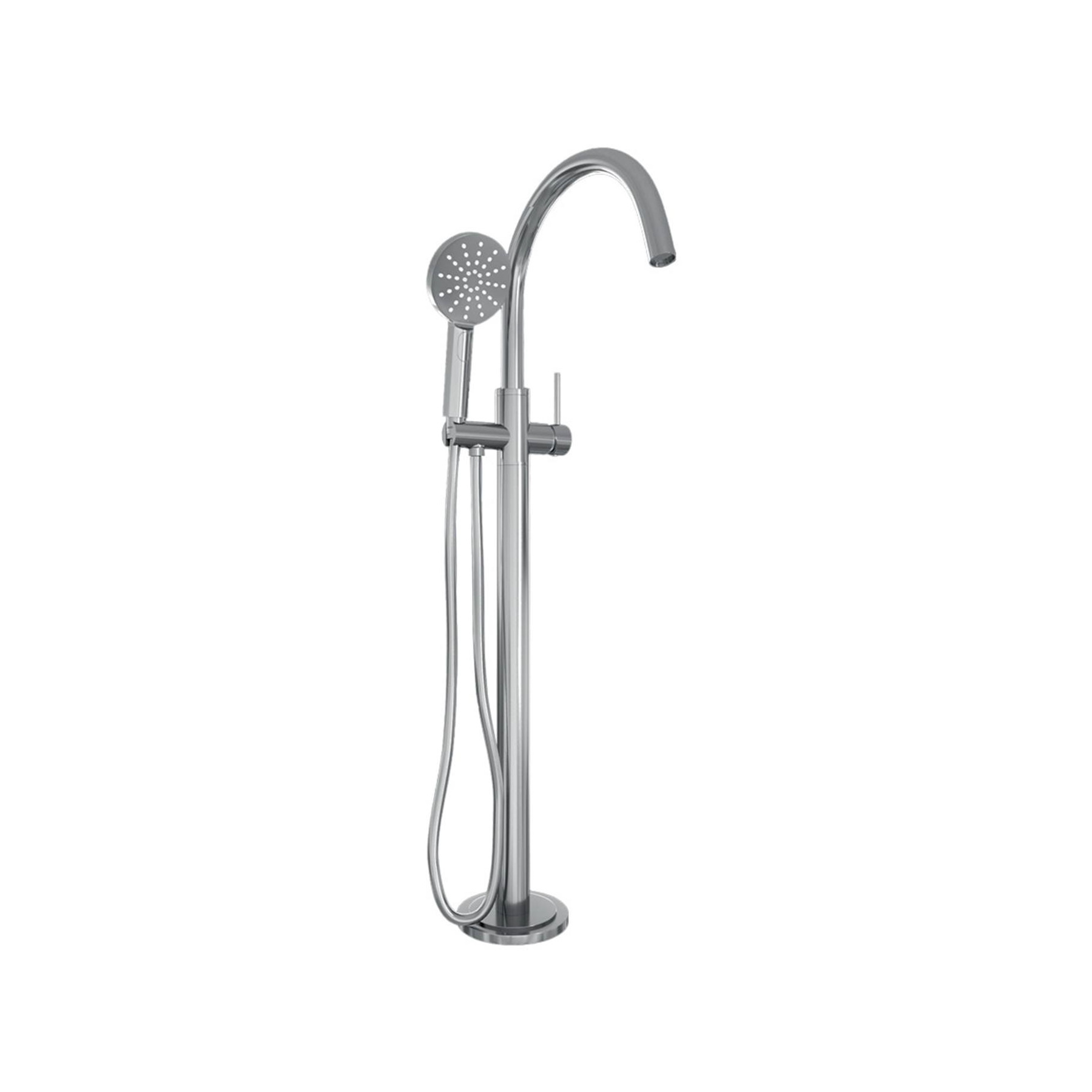 Vrijstaande Badkraan Brauer Chrome Met Handdouche Rond Chroom Brauer