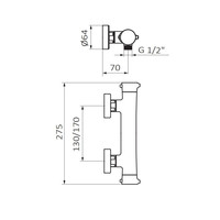 Douchekraan GRB Time Thermostatisch Anti-Kalk Coating Chroom (zonder handdoucheset)