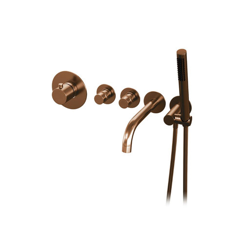 Inbouwthermostaatset Brauer Copper Incl Baduitloop en Staafhanddouche Koper 