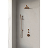 Brauer Thermostatisch Inbouwdoucheset Brauer Copper 20cm Hoofddouche Wandarm Staafhanddouche op Glijstang Koper