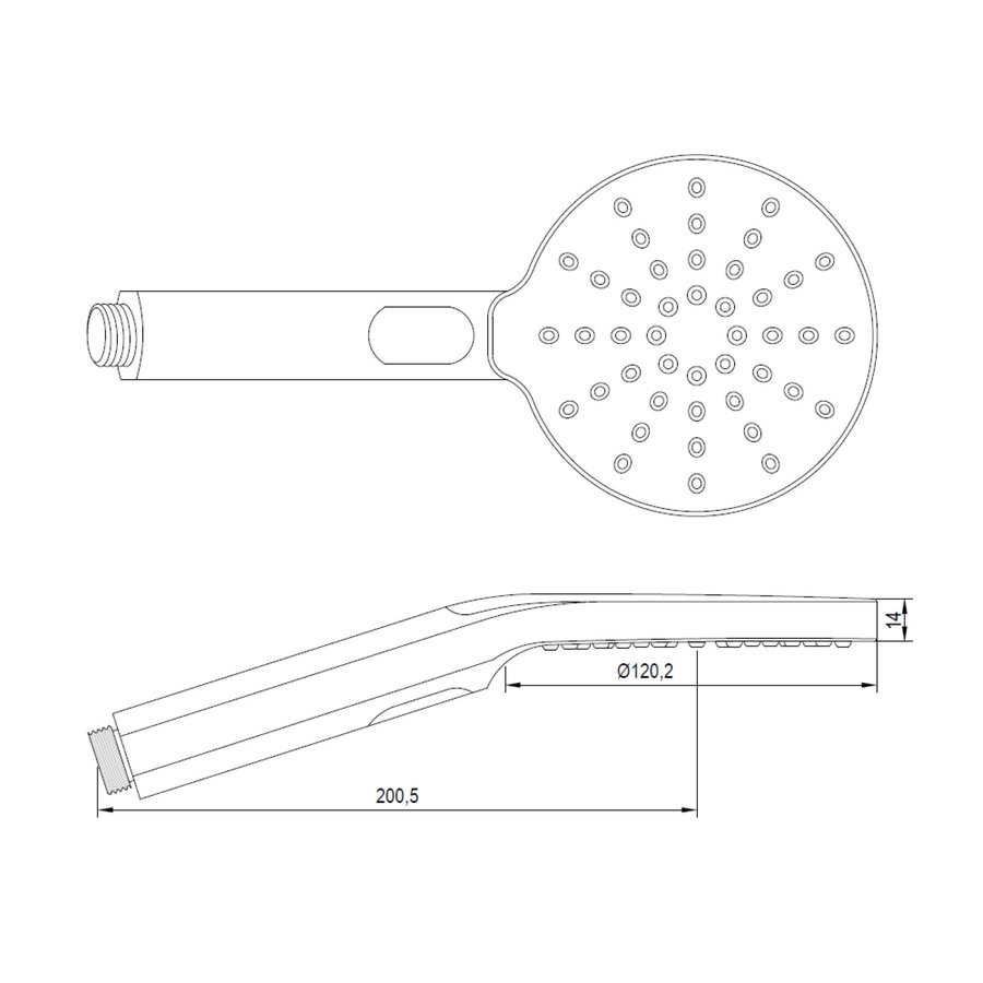 Handdouche Brauer Chrome 3 Standen 22 cm Chroom