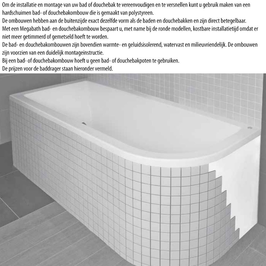 Ligbad Society 180X80X50 Cm Mat Antraciet