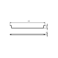 Handdoekrek Haceka Ixi 63 cm RVS