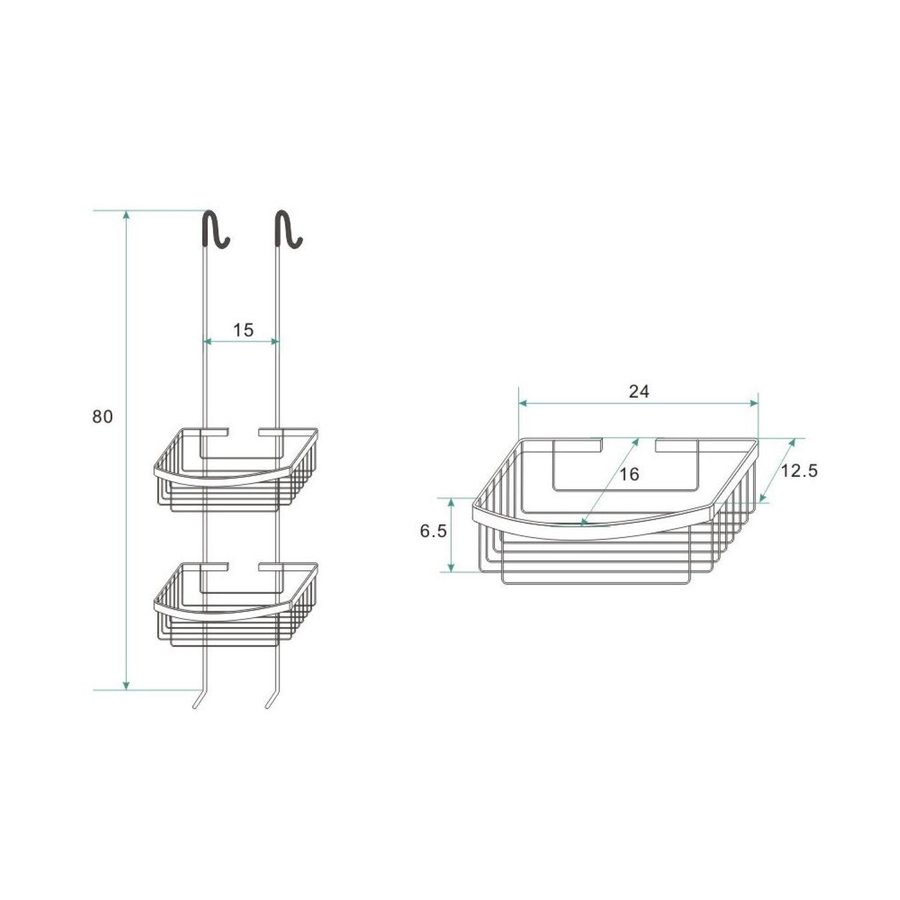 Doucherek Boss & Wessing Ophangrek voor Inloopdouche Geborsteld Staal