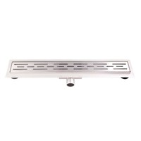 Douchegoot Brauer 100x7 cm RVS Vloerflens Inclusief Kunststof Sifon Verstelbare Poten