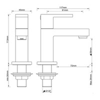 Fonteinkraan Boss & Wessing Brilliance Vierkant Design Geborsteld Staal