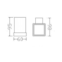 Glashouder Boss & Wessing Essence Vrijstaand Chroom