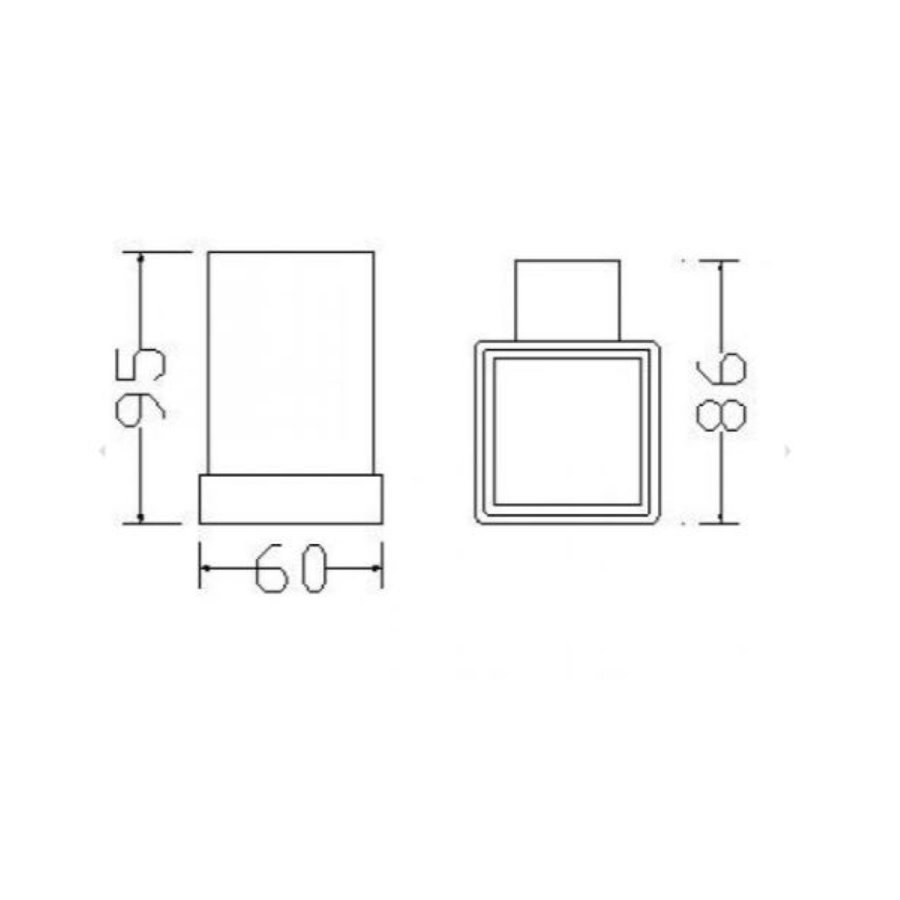 Glashouder Boss & Wessing Essence Vrijstaand Chroom