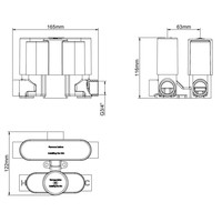 Inbouwdeel Boss & Wessing Click voor 3-Wegs Douchethermostaat