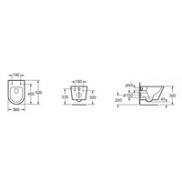 Wandcloset Boss & Wessing Vicente Diepspoel Rimless Mat Wit (exclusief toiletzitting)