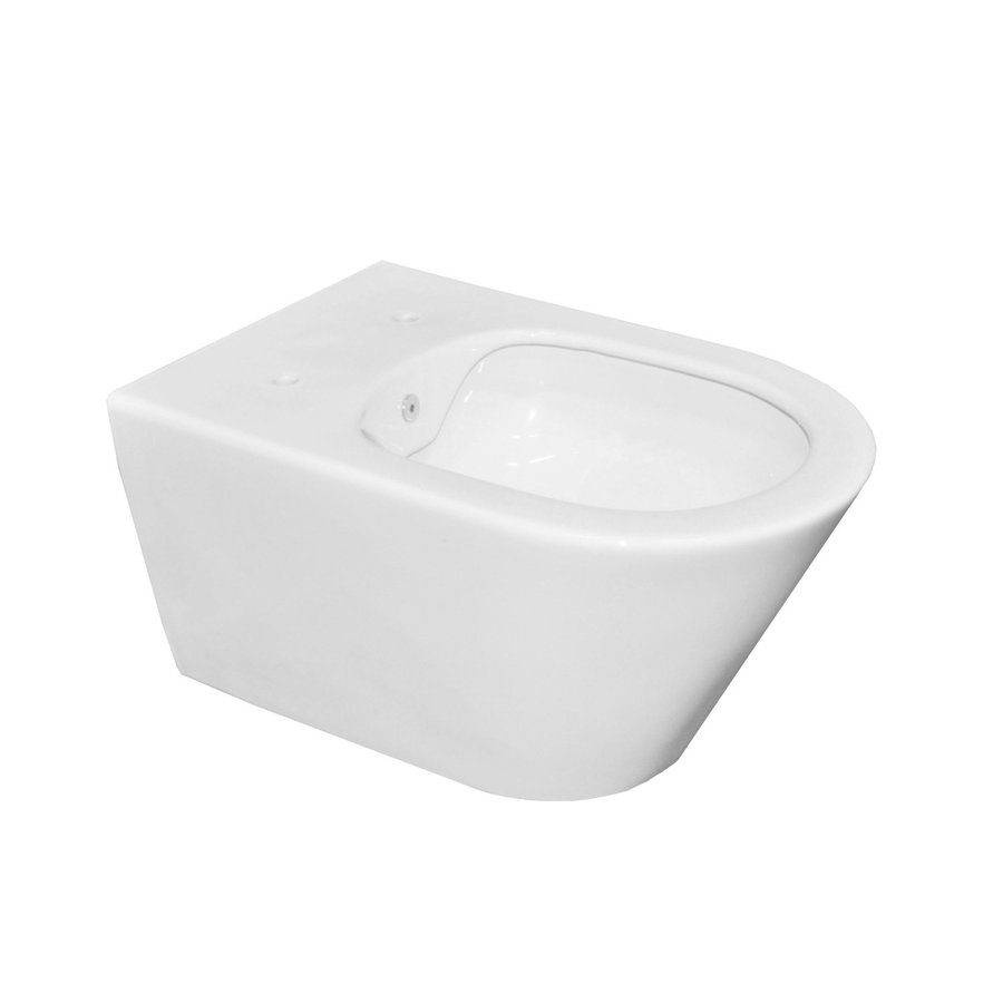 NIET MEER LEVERBAAR ! Wandcloset Wiesbaden Luxe Rimless 53 cm Inclusief Bidet-functie Wit