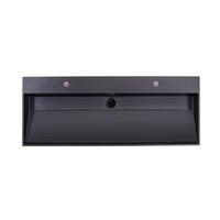 Wastafel Sanilux Quartz Trend 120x47x12 cm Enkele Spoelbak Keramiek Mat Zwart (2 kraangaten)