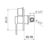 Inbouw Douchekraan GRB Aura 2-Wegs Chroom