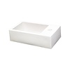 Differnz Wastafel Differnz Force 40x20x11 cm Polybeton met Kraangat Wit