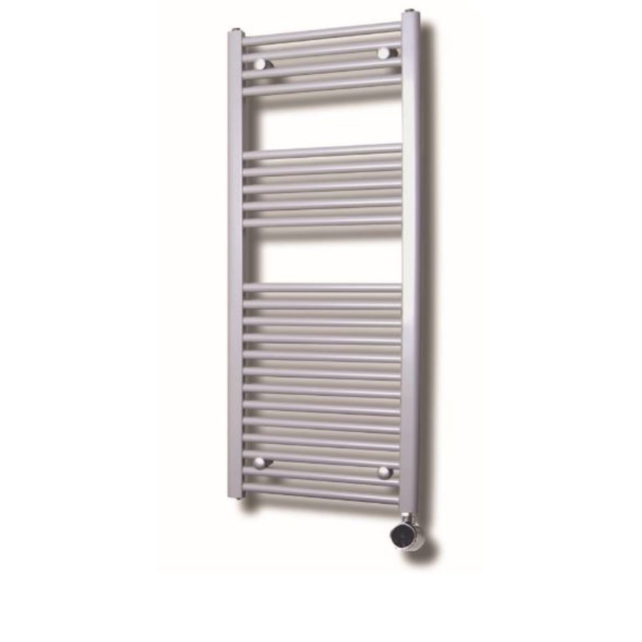 Elektrische Design Radiator Sanicare Plug En Play 111,8 x 45 cm Inox Look Incl Montage Set 596 Watt