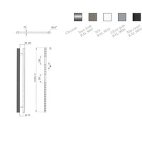Elektrische Design Radiator Sanicare Plug En Play 111,8 x 45 cm Inox Look Incl Montage Set 596 Watt