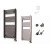 Sanicare Elektrische Design Radiator Sanicare Plug En Play 111,8 x 60 cm Wit Thermostaat Chroom 730 Watt
