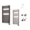 Sanicare Elektrische Design Radiator Sanicare Plug En Play 111,8 x 60 cm Wit Thermostaat Zwart 730 Watt