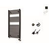 Sanicare Elektrische Design Radiator Sanicare Plug En Play 111,8 x 60 cm Mat Zwart Thermostaat Zwart 730 Watt