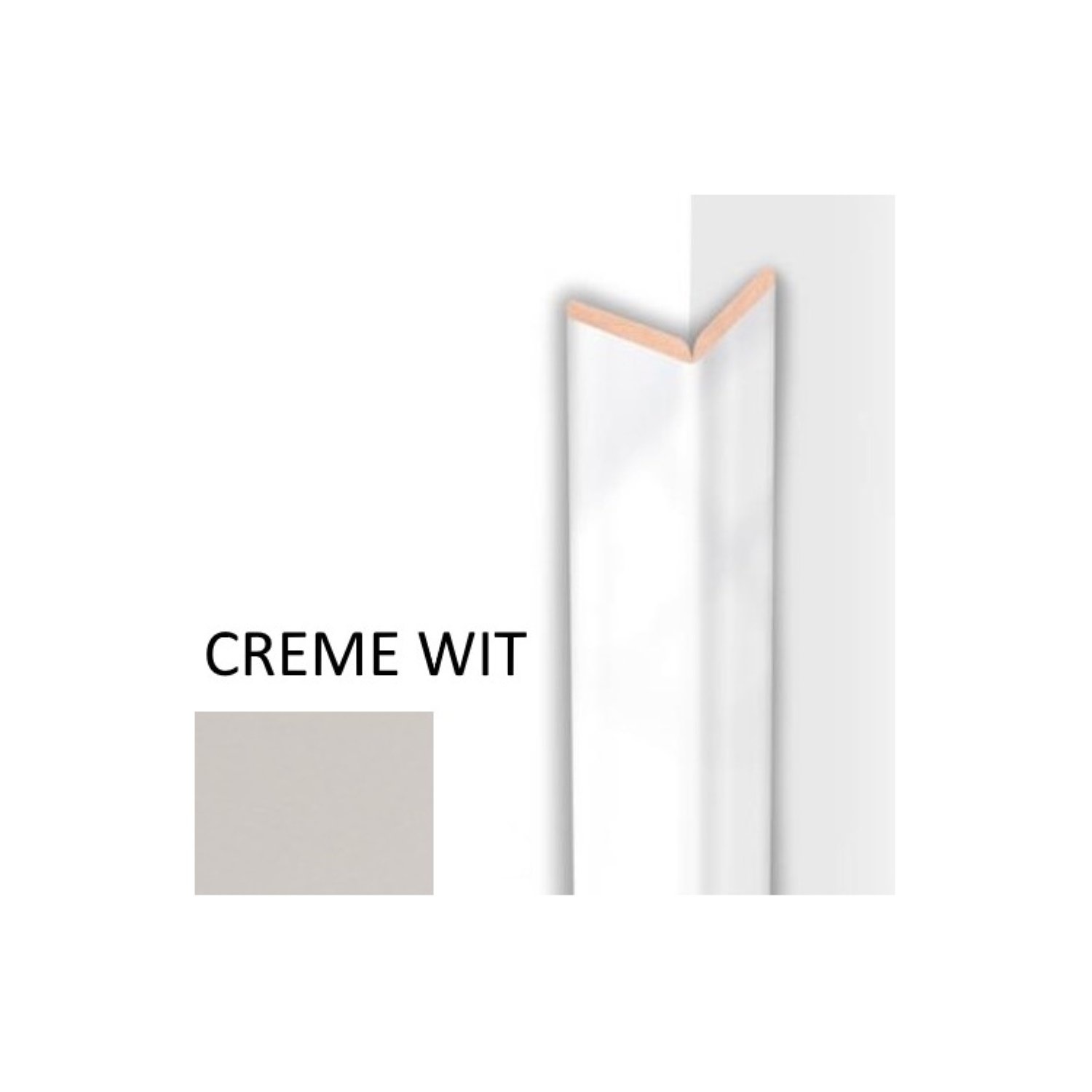Kniklijst MDF Sanimex Crème Wit 260 cm x 22 mm x 22 mm Sanimex
