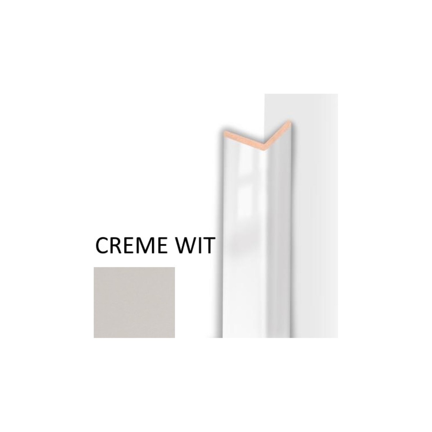 Hoeklijst MDF Sanimex Crème Wit 260 cm x 28 mm x 28 mm Sanimex