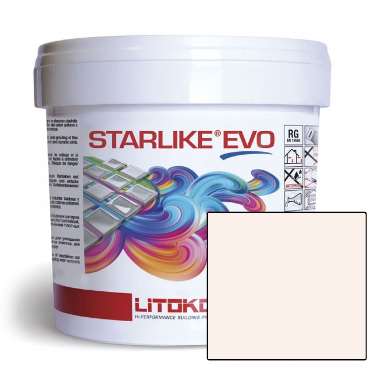 Starlike Voegmiddel 2 Componenten Epoxy 2,5 kg Evo 105 Bianco Titanio Titanium Starlike