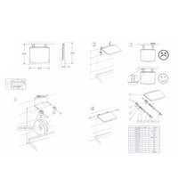 Opklapbare Douchezitting Sapho Gelco 32.5x32.5 cm Antraciet