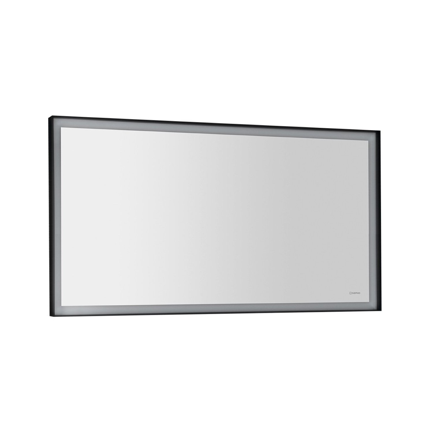 Badkamerspiegel Sapho Sort Led 120x70 cm LED-Verlichting Frame Mat Zwart Sapho