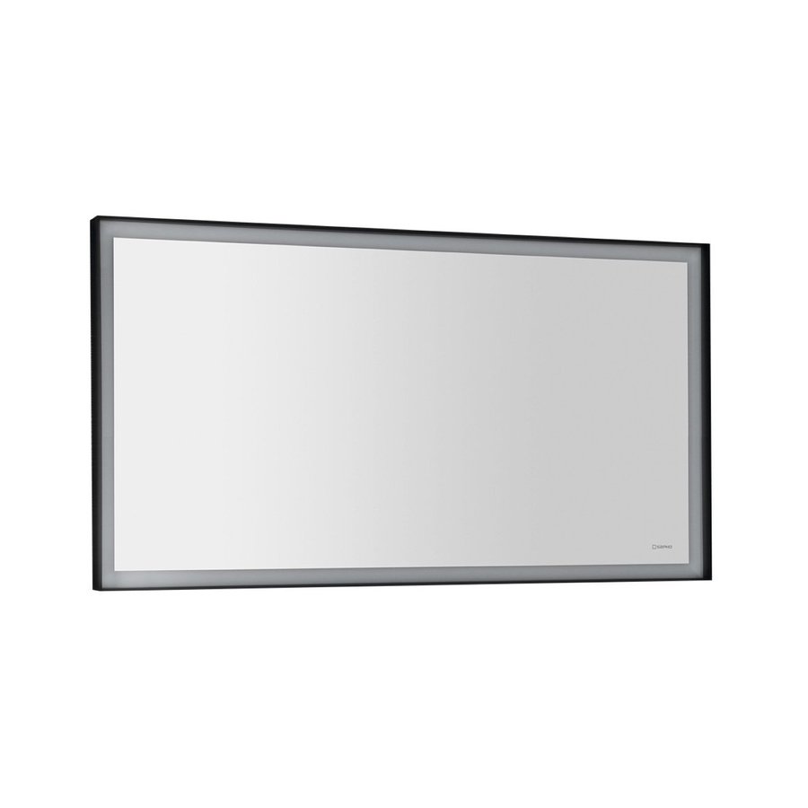 Badkamerspiegel Sapho Sort Led 120x70 cm LED-Verlichting Frame Mat Zwart