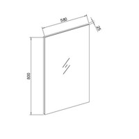 Badkamermeubel Sanilux PL 60 Greeploos Incl Spiegel En Wastafel Light Wood Multiplex 60x47x50 cm