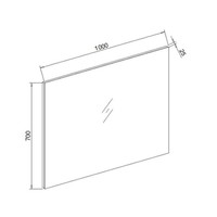 Badkamermeubel Sanilux PL 100 Greeploos Incl Spiegel En Wastafel Century Oak Multiplex 100x47x50 cm