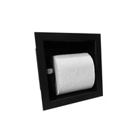 Toiletrolhouder Sanilux Inbouw Mat Zwart 13.5x13x12 cm