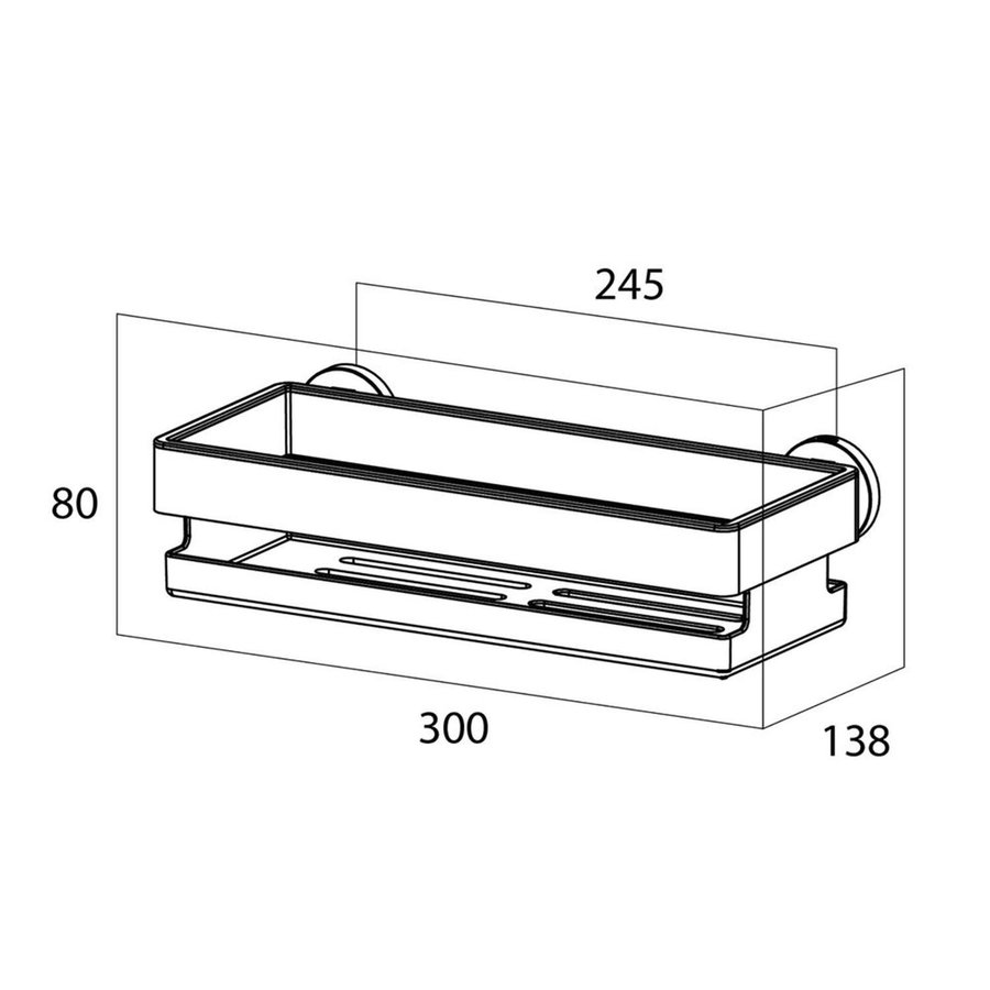 Tiger Noon Douchemand Recht Chroom 30x14x8 cm