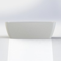 Vrijstaand Ligbad Boss & Wessing Cali 174x78x55 cm Cast Marble Mat Wit