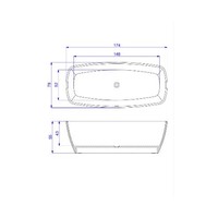 Vrijstaand Ligbad Boss & Wessing Cali 174x78x55 cm Cast Marble Mat Groen