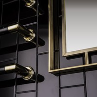 Elektrische Radiator Cascade 60x12 cm Nero Marquina Marble / Brushed Nickel