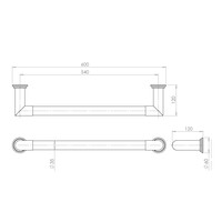 Elektrische Radiator Cascade 60x12 cm Bardiglio Nuvolato Marble / Light Bronze