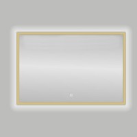 Badkamerspiegel Best Design Nancy Isola LED Verlichting 80x60 cm Mat Goud