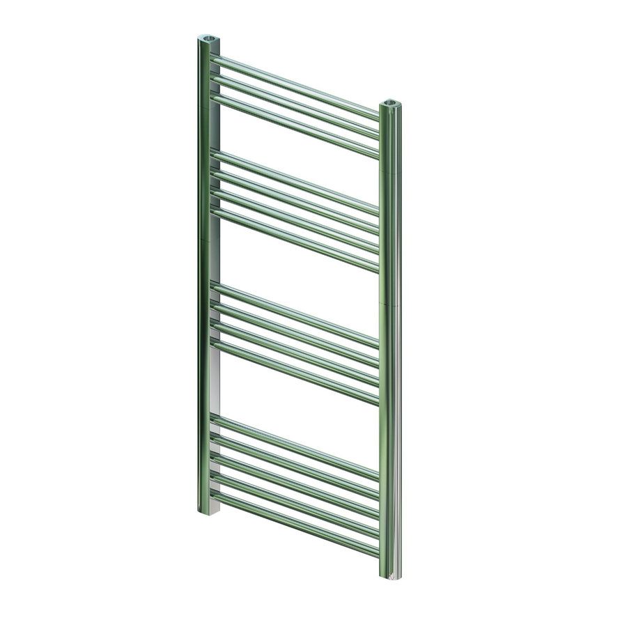 Designradiator Boss & Wessing Vertico Multirail 100x40 cm Chroom Zij-Onderaansluiting